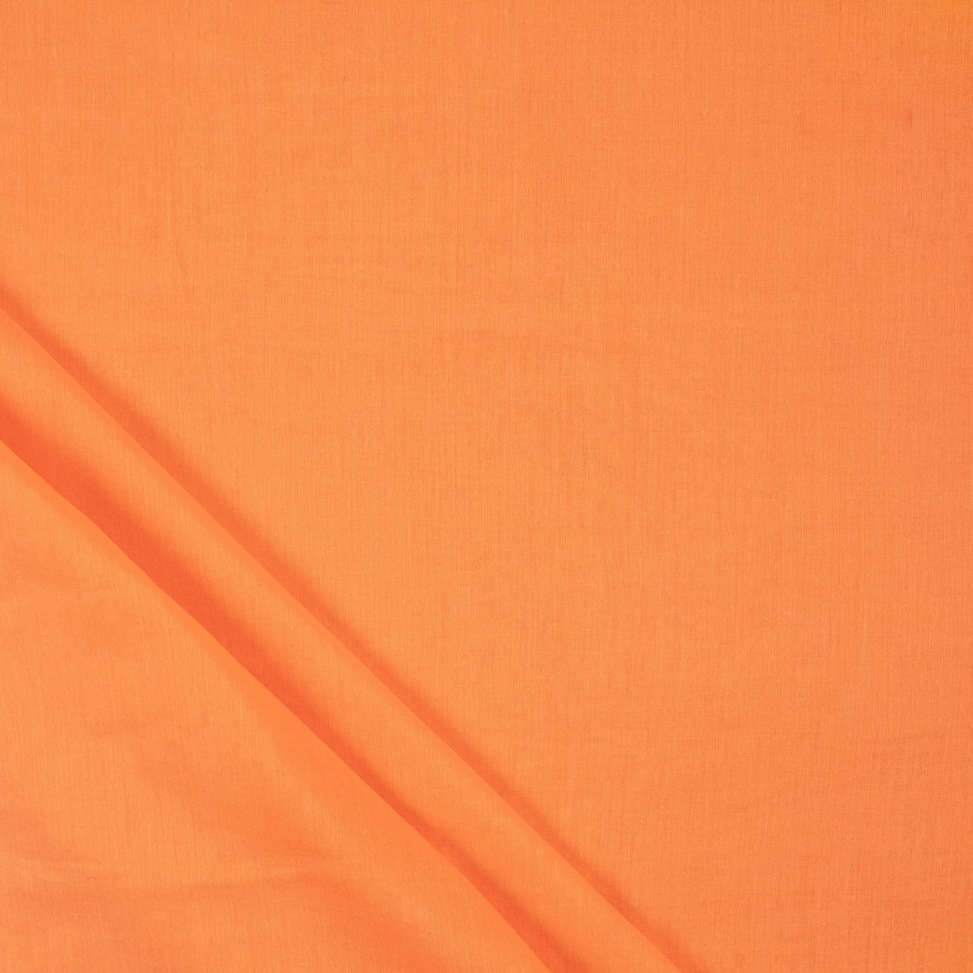 Premium Orange Pure Cotton Plain Fabric