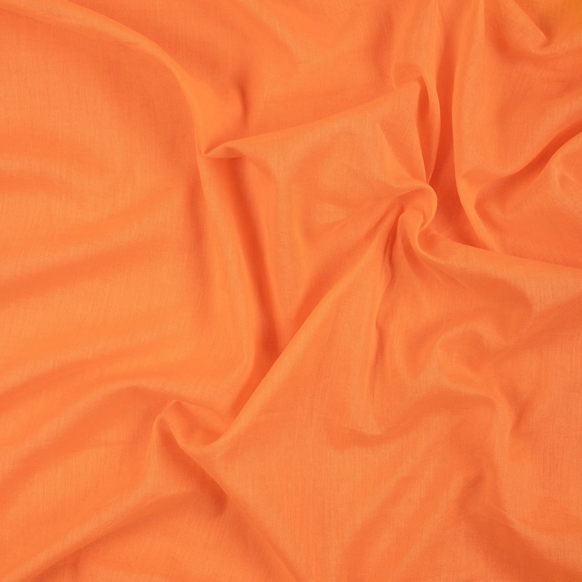 Premium Orange Pure Cotton Plain Fabric