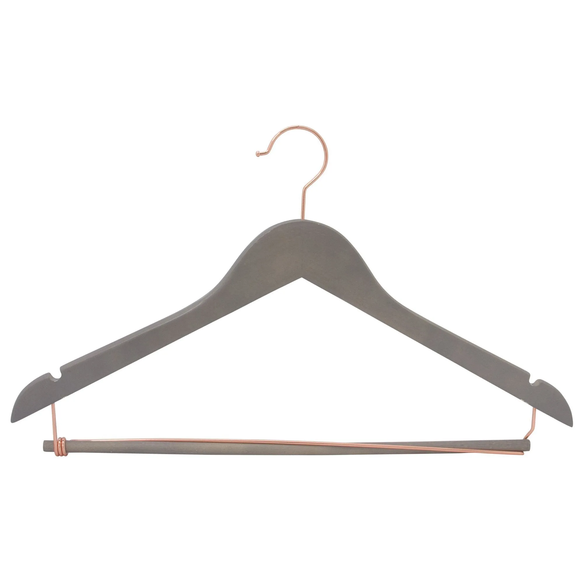 Premium Wood Suit Hangers with Locking Pants Bar