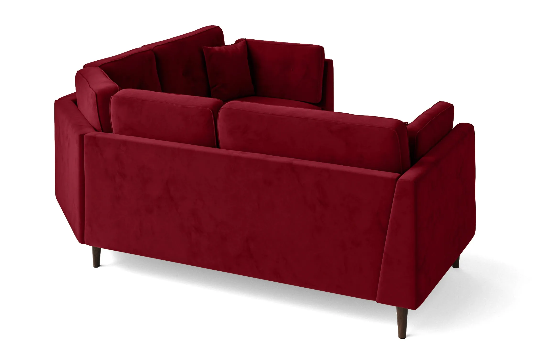 Ragusa 3 Seater Corner Sofa Red Velvet