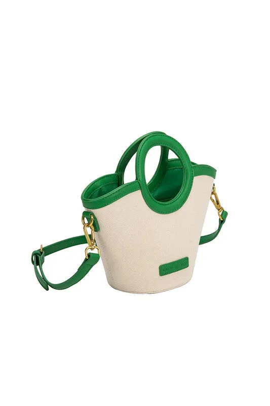 Reese Saddle Green Crossbody Bag