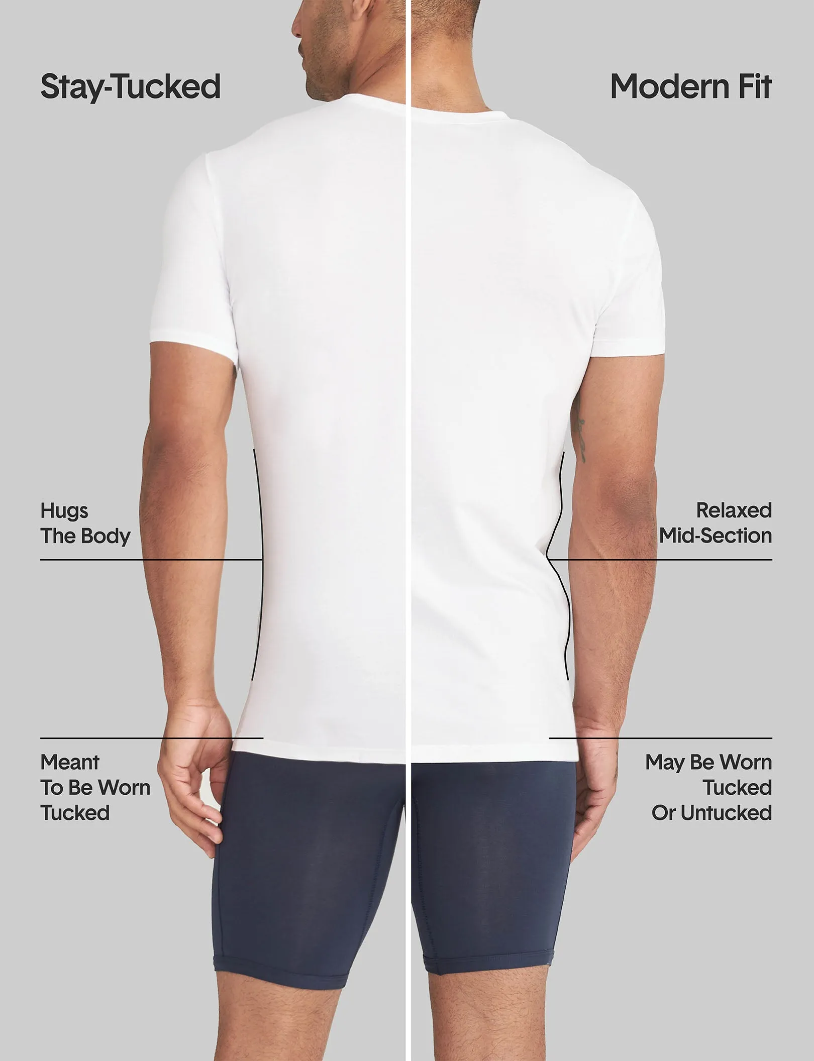 Second Skin Crew Neck Modern Fit Undershirt (3-Pack)