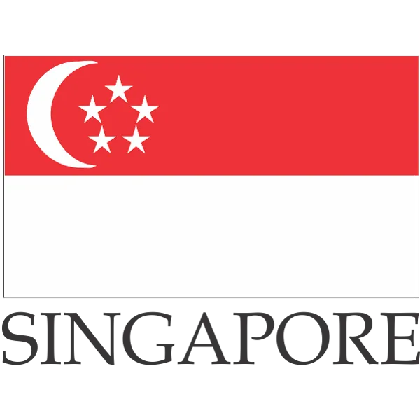 Singapore Embroidered Flag Badge