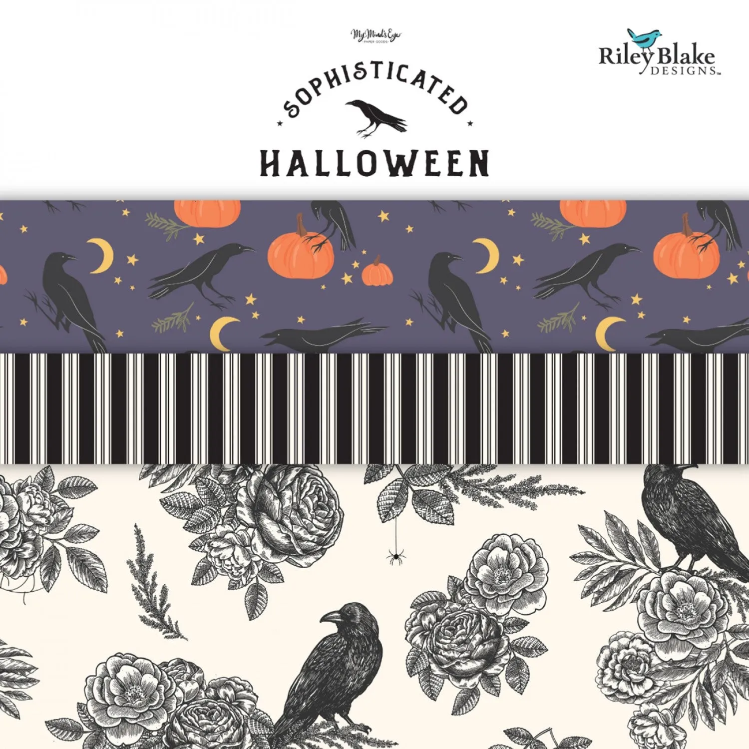 Sophisticated Halloween | Bats Cream by My Mind's Eye for Riley Blake | C14625-CREAM