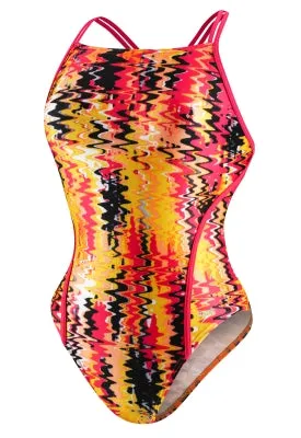 SPEEDO Neon Wave Volt Back Poly Spandex (36 Only)