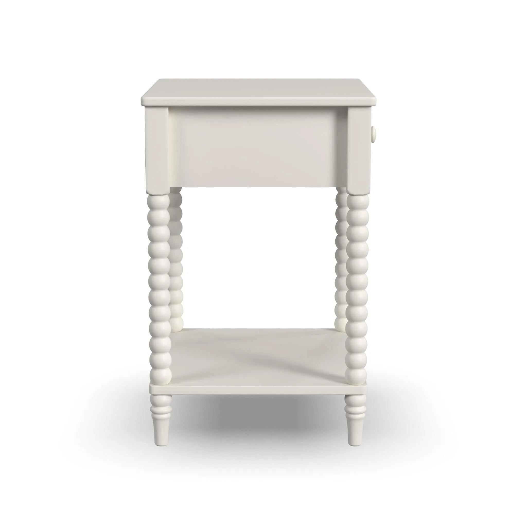 Spindle White Nightstand