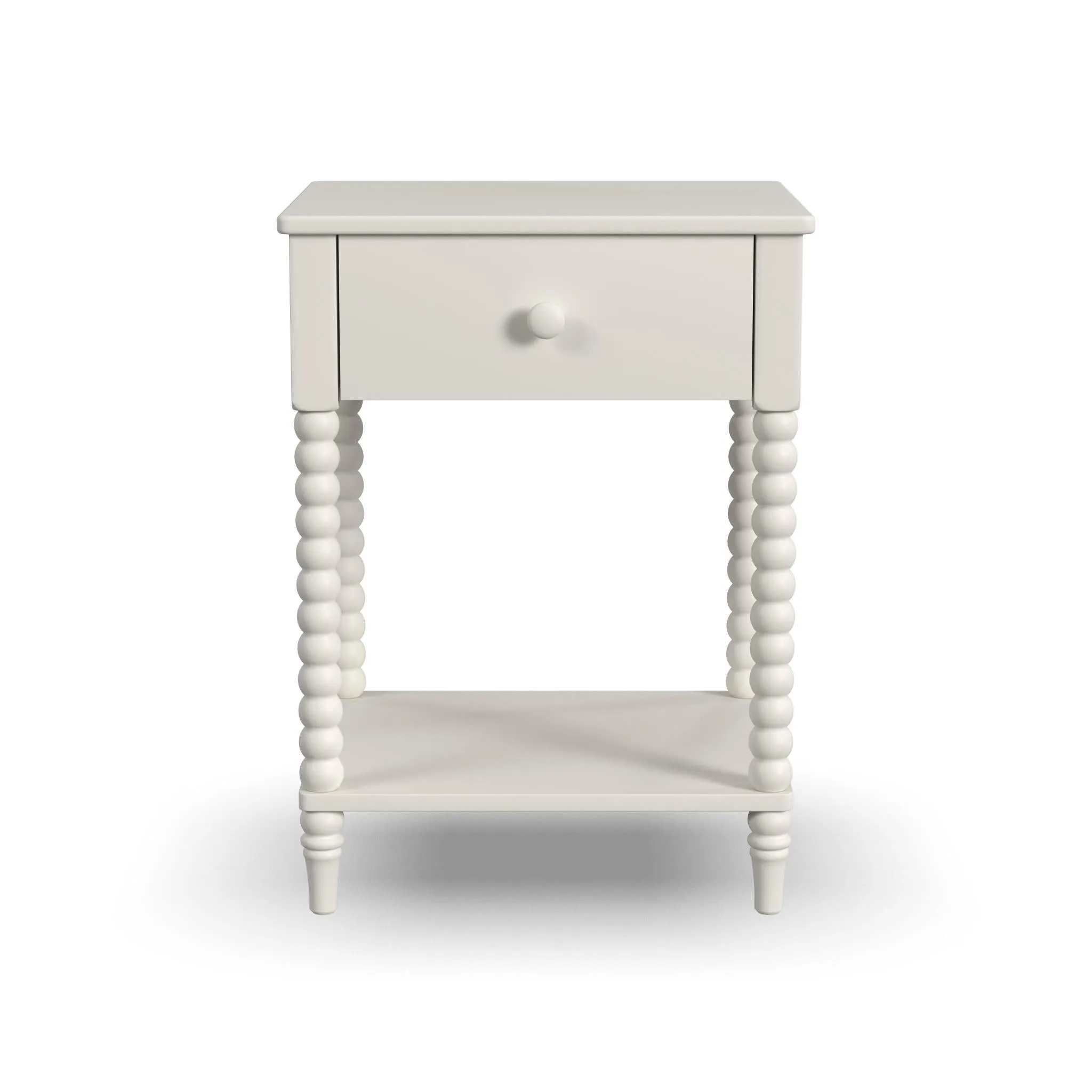 Spindle White Nightstand