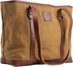 STS Ranchwear High Plains Small Tote Ladies Canvas Tan