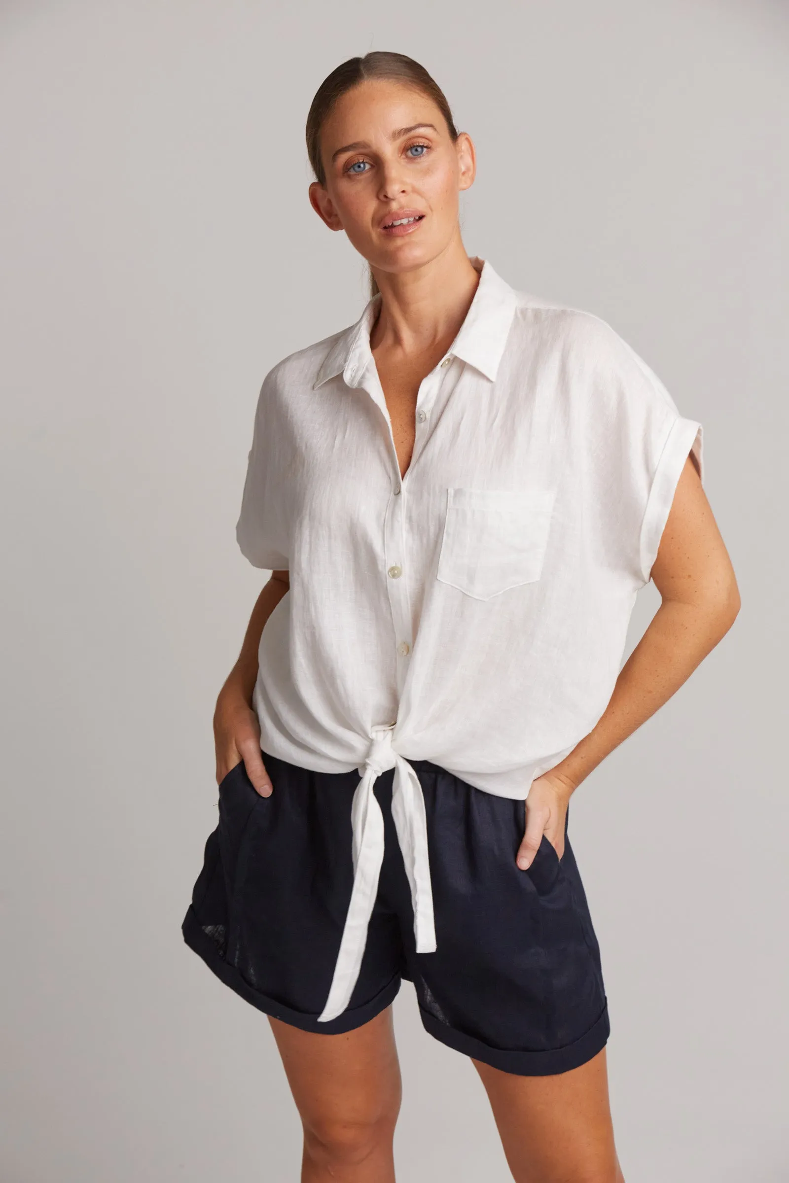 Studio Tie Shirt - Salt