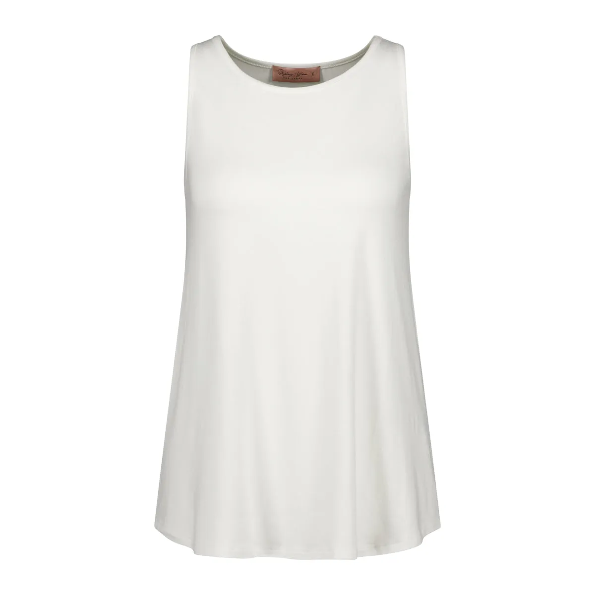 Tara crew-neck tank - white