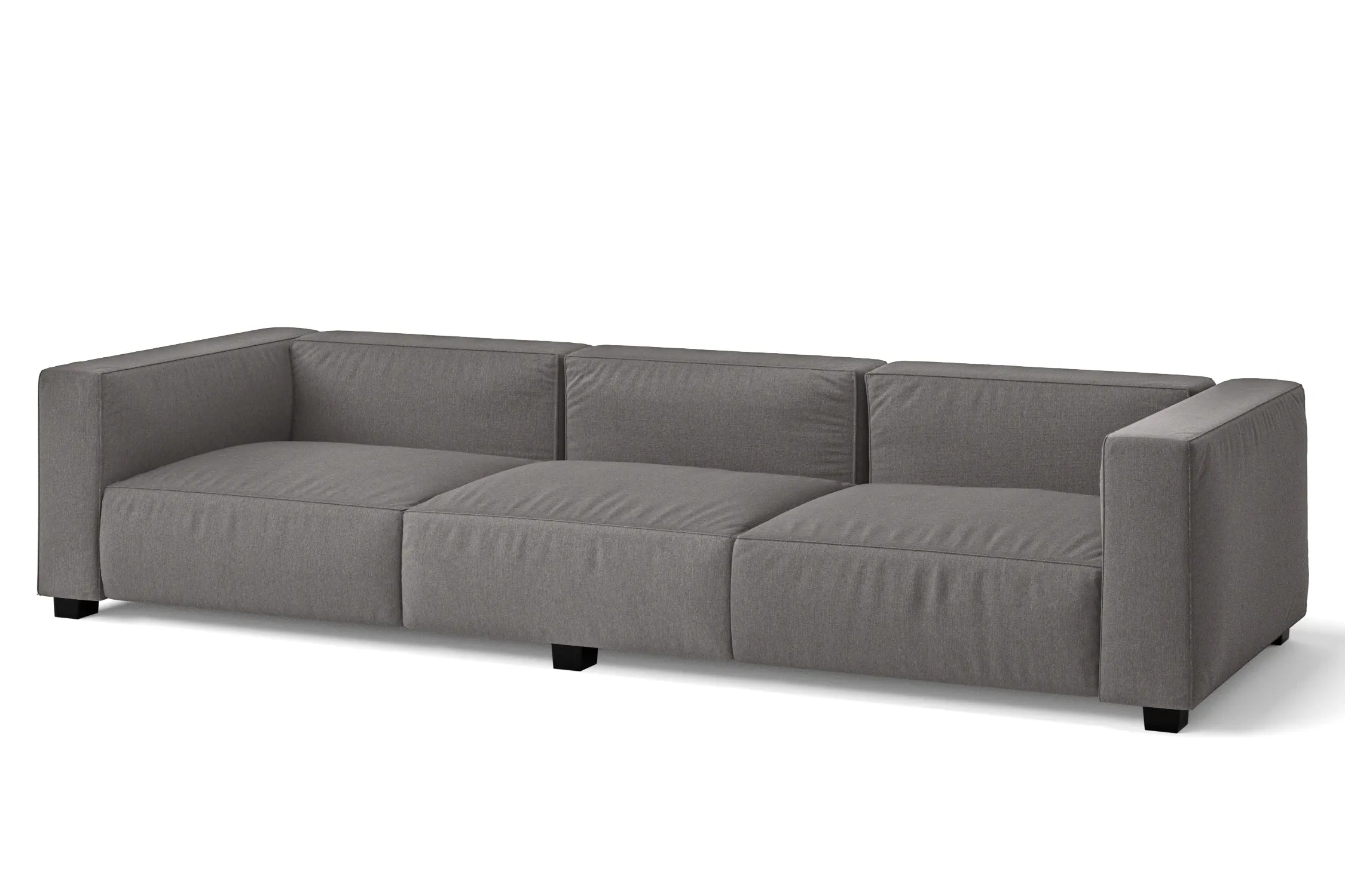 Taranto 4 Seater Sofa Grey Linen Fabric