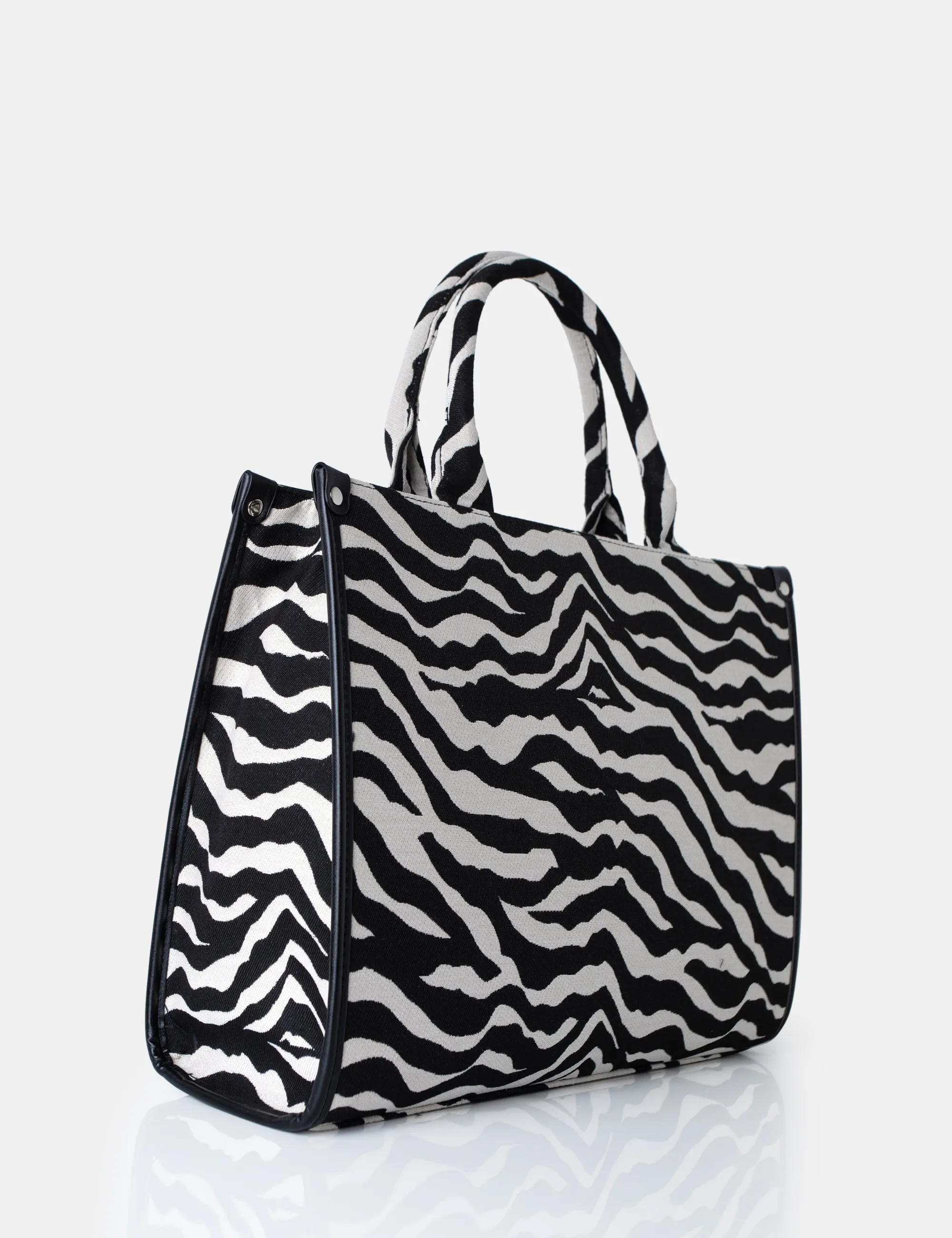 The Bali Zebra Print Canvas Tote Bag