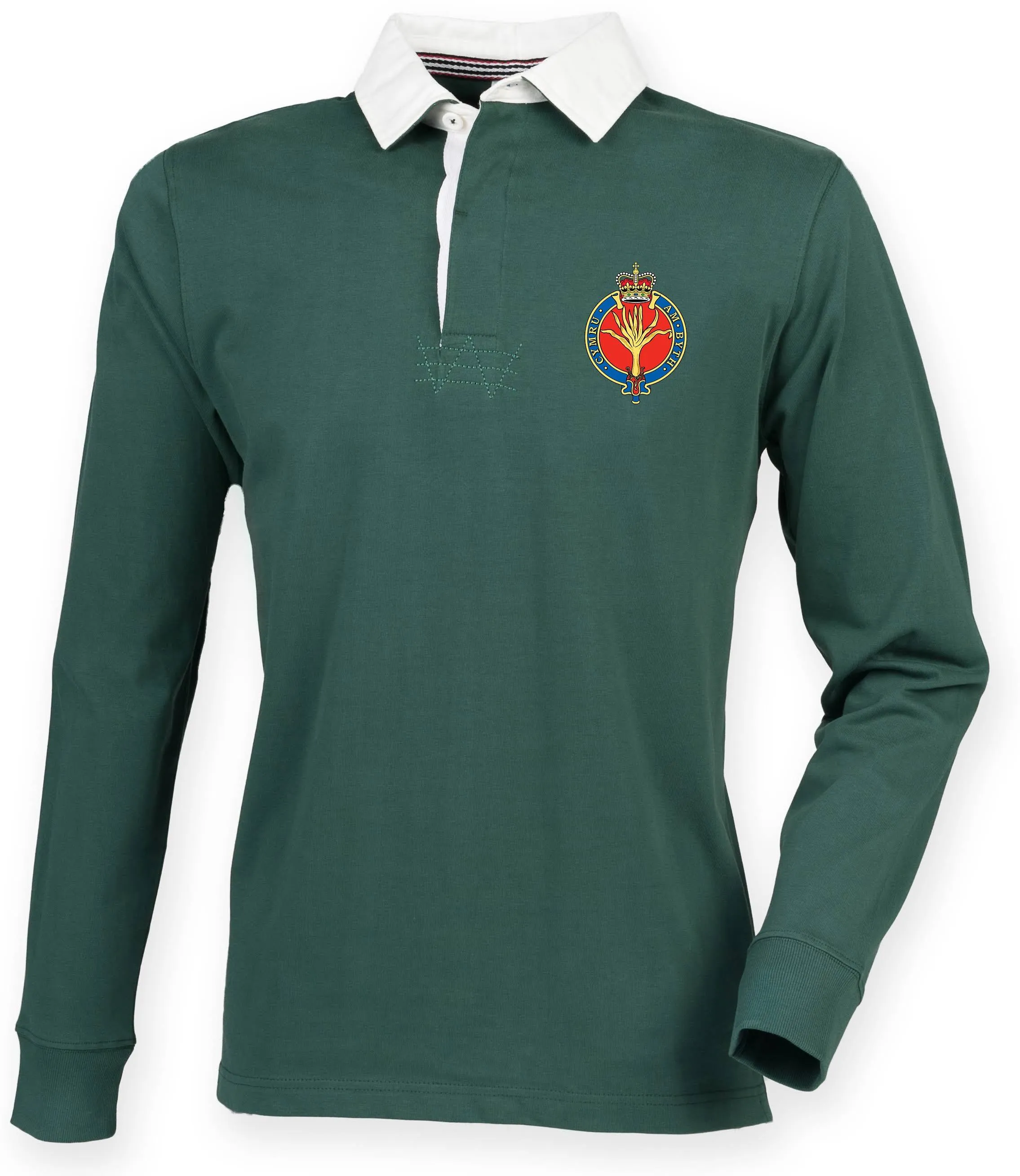 The Welsh Guards Premium Superfit Embroidered Rugby Shirt