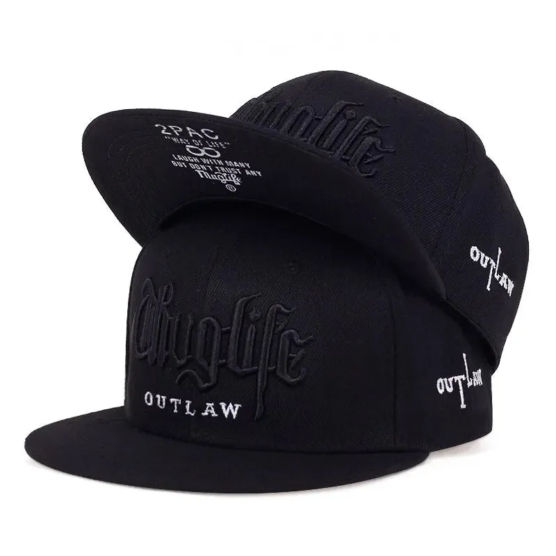 Thuglife Embroidery Hiphop Baseball Cap Snapback Hat