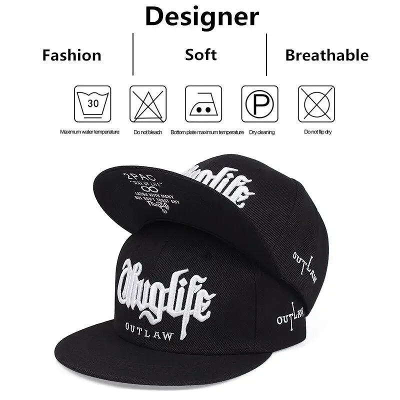 Thuglife Embroidery Hiphop Baseball Cap Snapback Hat