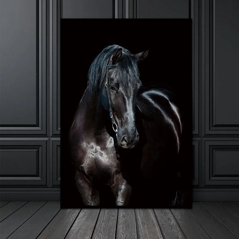 Wall Decor Beauty of Horse-Black Multiple Sizes