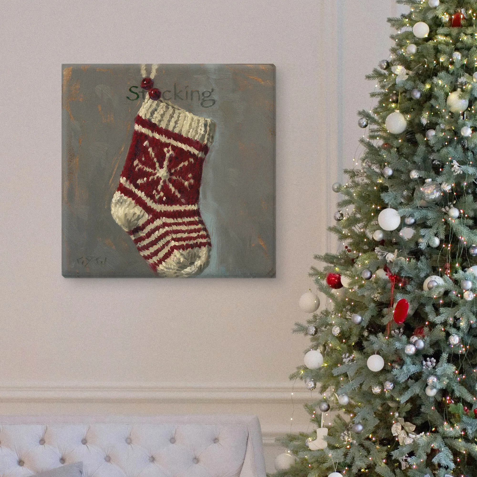 Warm & Cozy Stocking Wall Art