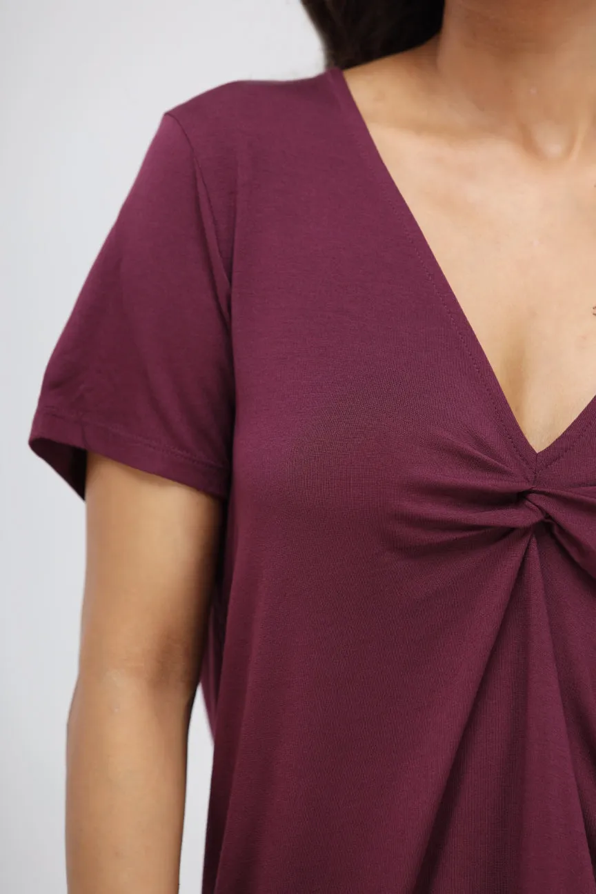 Wine Modal Knotted Top